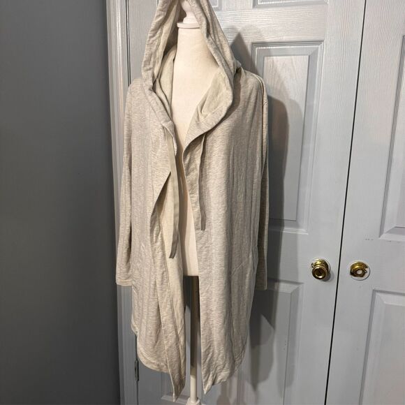 Athleta‎ Open Overlap Front Hooded Cardigan Women Medium Soft Cozy Layer Casual - Picture 1 of 12